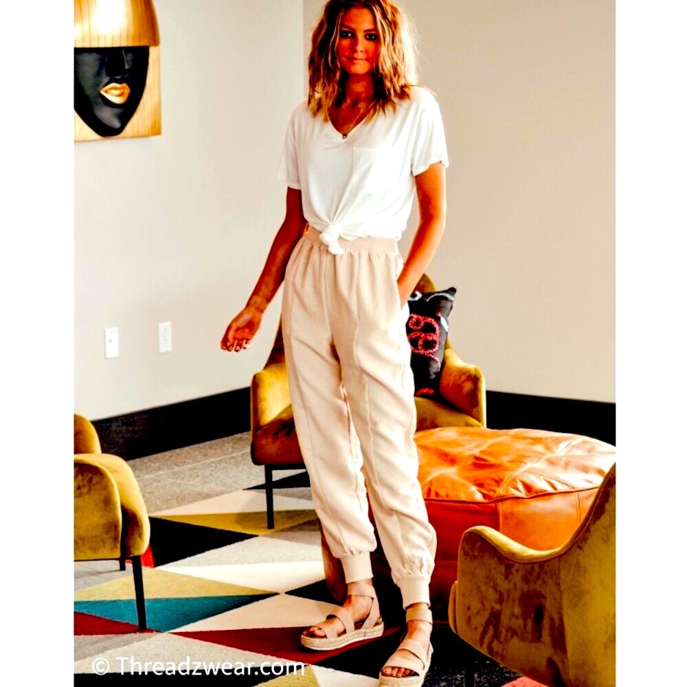 Sand/Beige corduroy pants - Picture 2 of 7